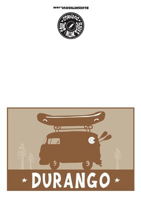 CATCH SAND BROWN VW RAFT BUS BLANK CARD