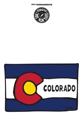 LOOSE CO FLAG "COLORADO" BLANK CARD