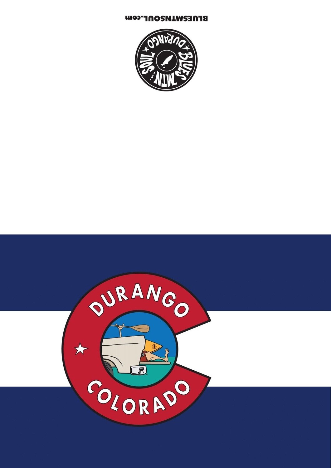 CO LOGO TAILGATE GREM YOLK BLUE STRIPES BLANK CARD