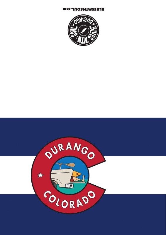 CO LOGO TAILGATE GREM YOLK BLUE STRIPES BLANK CARD