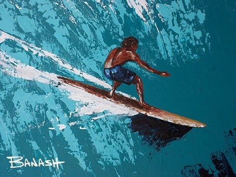 LEFT FACE | LOOSE PRINT | PIONEERS OF SURF | ACRYLIC PAINTING | 1:3 RATIO