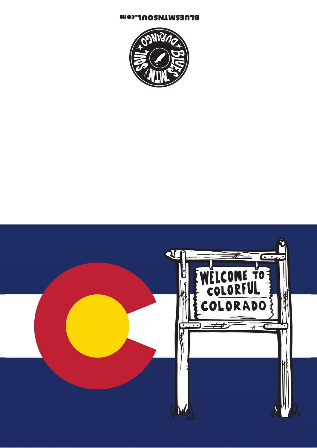 CO FLAG WELCOME SIGN BLANK CARD