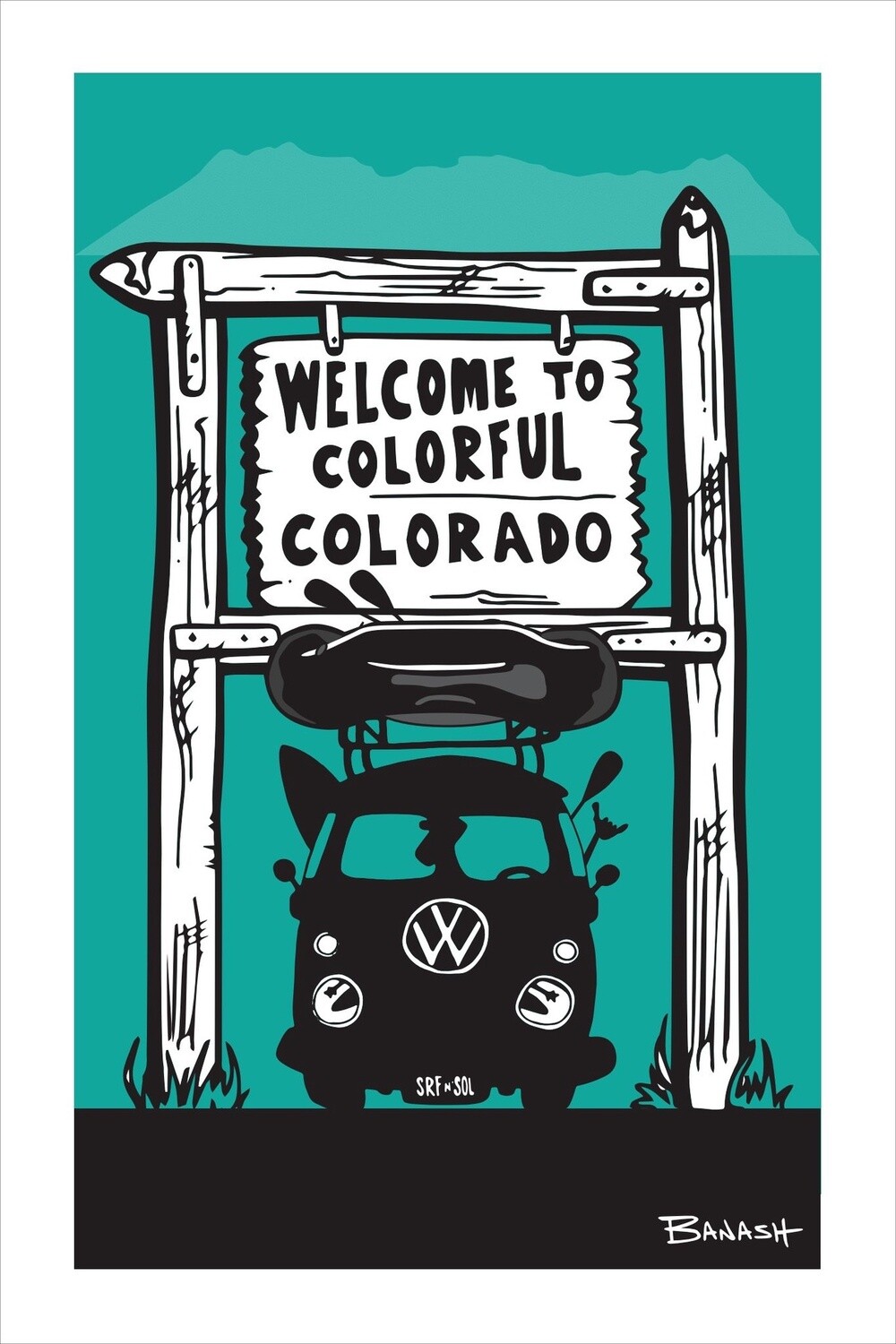 WELCOME SIGN RAFT BUS GRILL | LOOSE PRINT | 2:3 RATIO | 1:3 RATIO | LIFESTYLE | ILLUSTRATION