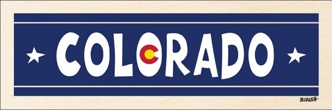 COLORADO COMP STRIPE BLUES CO LOGO &quot;O&quot; | LOOSE PRINT | 1:3 RATIO | LIFESTYLE | ILLUSTRATION