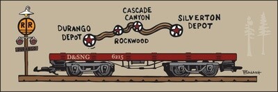 D&SNG FLAT CAR STOPS CANVAS | D&SNG | 1:3 RATIO | LIFESTYLE | ILLUSTRATION