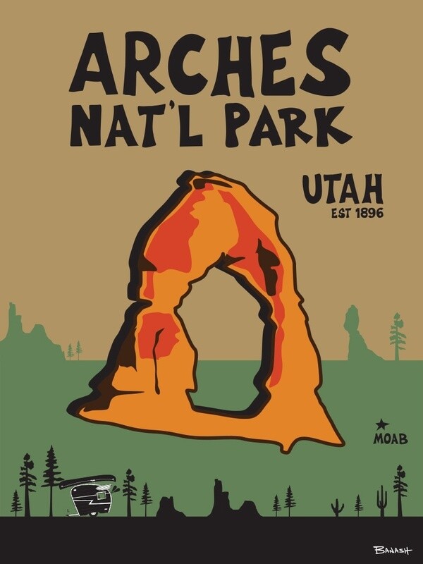 ARCHES NATIONAL PARK | LOOSE PRINT | ILLUSTRATION | 3:4 RATIO