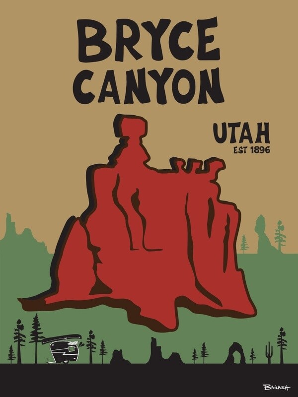 BRYCE CANYON NATIONAL PARK | CANVAS | ILLUSTRATION | 3:4 RATIO