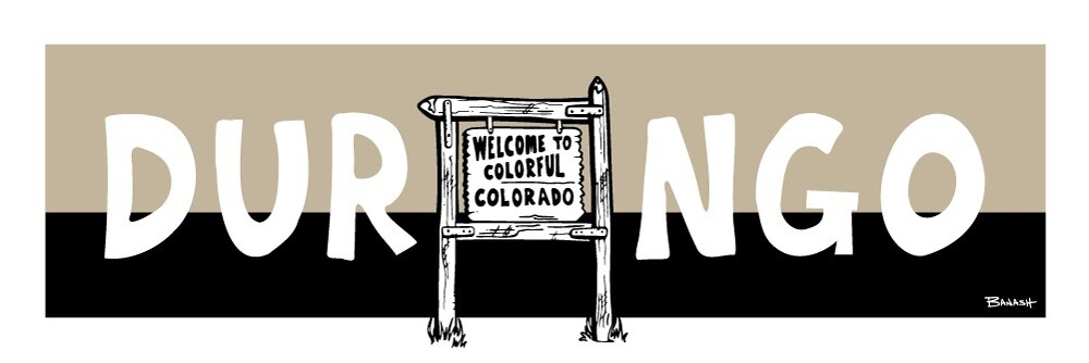 DURANGO WELCOME TO COLORADO SIGN | CANVAS | ILLUSTRATION | 1:3 RATIO