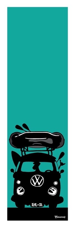 COLORADO RAFT BUS GRILL SEAFOAM | LOOSE PRINT | ILLUSTRATION | LIFESTYLE | 1:3 RATIO
