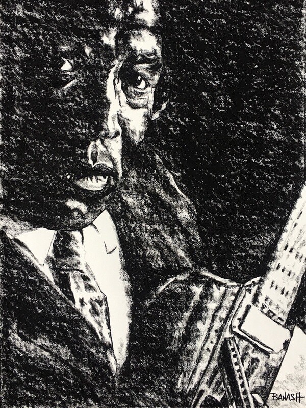DELTA BLUES NO. 10 | CANVAS | CHARCOAL | 3:4 RATIO