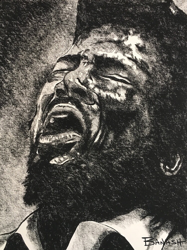OTIS RUSH COLD DAY IN HELL | LOOSE PRINT | BLUES | ELECTRIC BLUES | 3:4 RATIO | CHARCOAL
