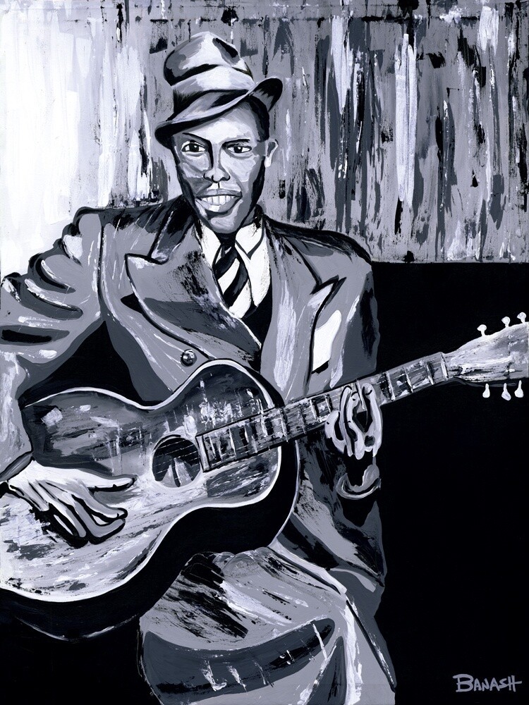 DELTA BLUES NO. 11 | LOOSE PRINT | ACRYLIC PAINTING | 3:4 RATIO