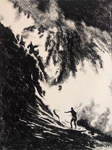 MONSTER PIT | CANVAS | 3:4 RATIO | CHARCOAL | PIONEERS OF SURF