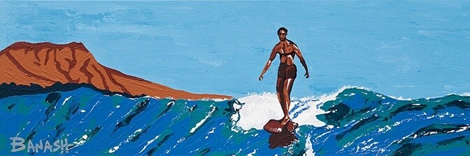 TRANQUIL DUKE | CANVAS | ACRYLIC PAINTING | PIONEERS OF SURF | 1:3 RATIO
