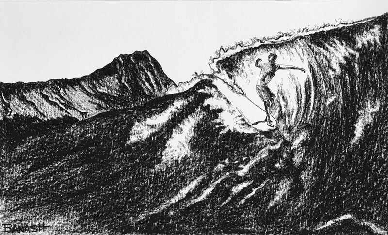 THE RIDE | LOOSE PRINT | 3:4 RATIO | CHARCOAL | PIONEERS OF SURF