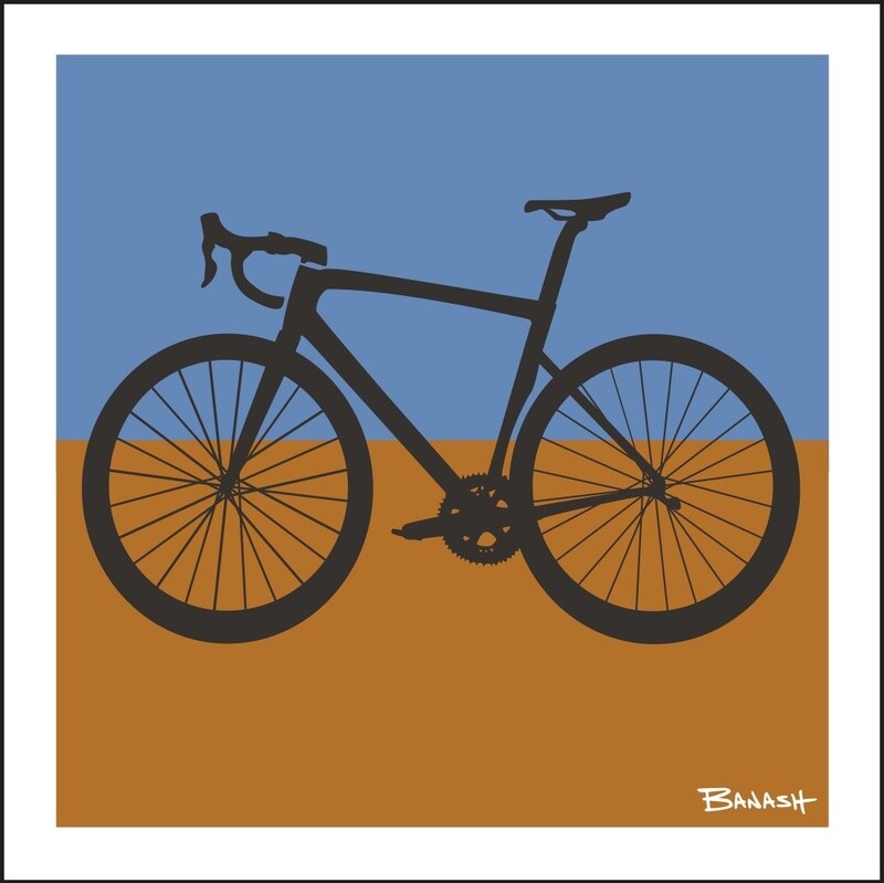 ROAD BIKE DESERT LINES | LOOSE PRINT | 1:1 RATIO | LIFESTYLE | ILLUSTRATION