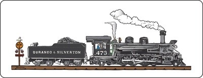 D&amp;SNG LOCOMOTIVE 473 TENDER | STICKER, Size: 4&quot;