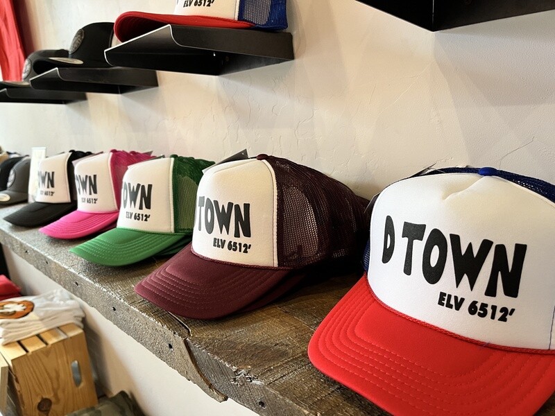 D TOWN ELV 6512&#39; | SCREEN PRINTED | FOAM MESH HAT, COLOR: BLACK | BLACK