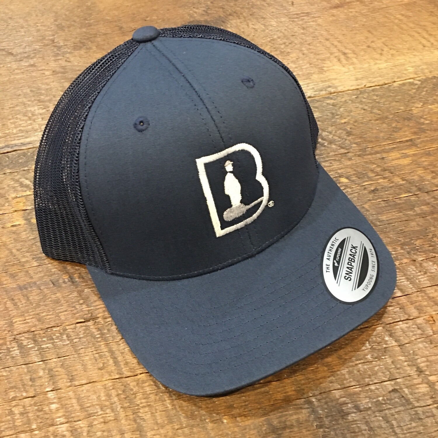 HWY 550 BLUES LOGO | STITCHED PATCH |  6-PANEL PRO STYLE MESH HAT, COLOR: NAVY | NAVY