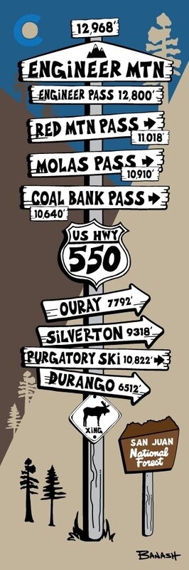 ENGINEER MOUNTAIN PASS | LOOSE PRINT | ILLUSTRATION | 1:3 RATIO