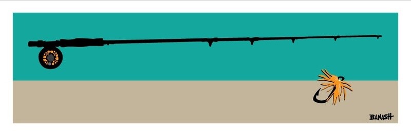 FLY FISH ROD | LOOSE PRINT | ILLUSTRATION | 1:3 RATIO