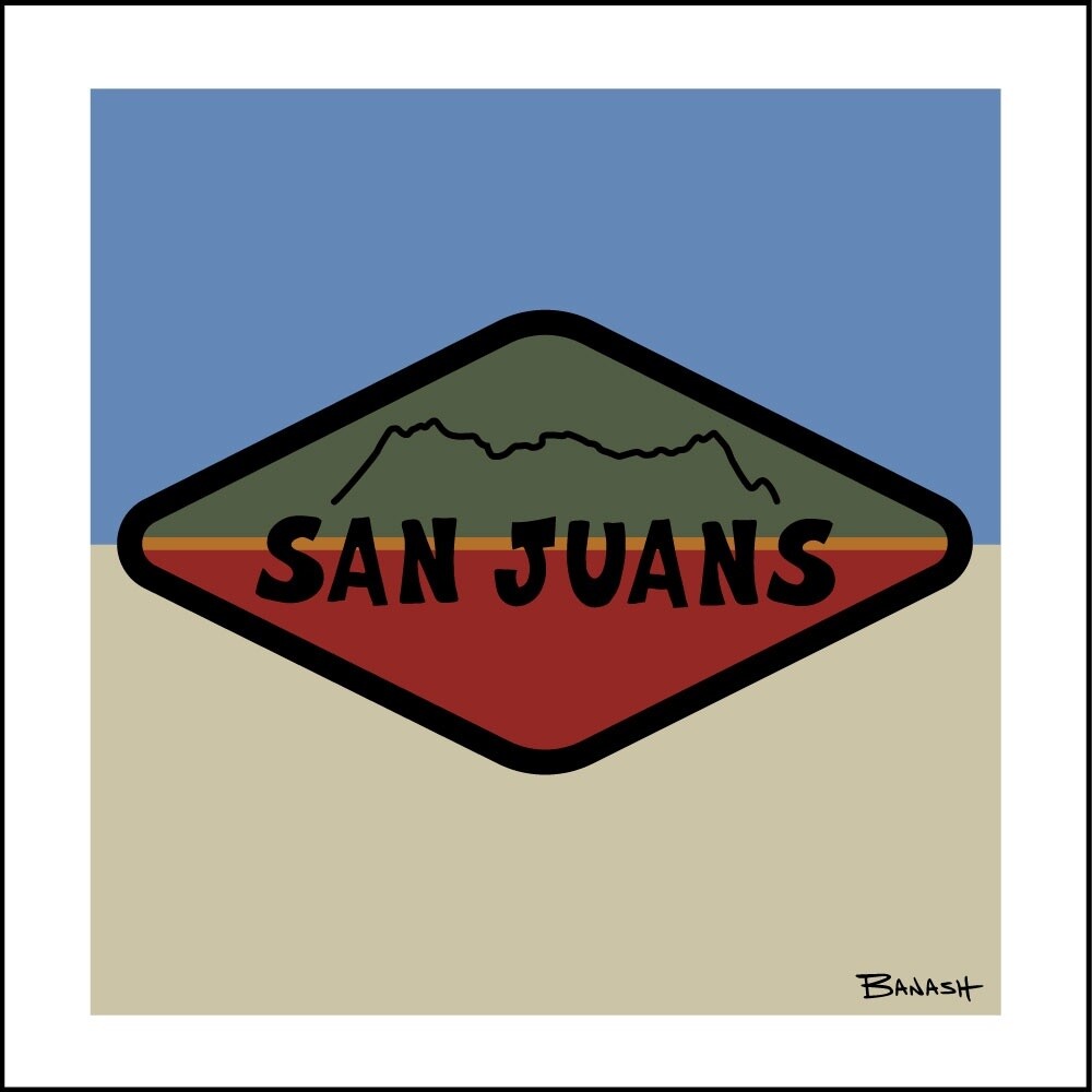SAN JUANS RIDGELINE DIAMOND | CANVAS | ILLUSTRATION | 1:1 RATIO