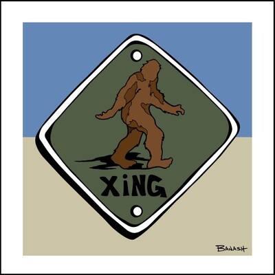 SASQUATCH XING | LOOSE PRINT | ILLUSTRATION | 1:1 RATIO