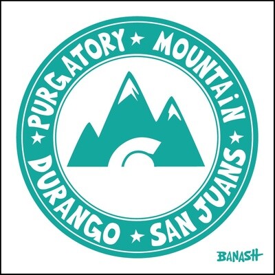 PURGATORY MOUNTAIN DURANGO SAN JUANS COLORADO | CANVAS | ILLUSTRATION | 1:1 RATIO