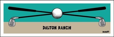 SIMPLE GOLF DAYZ CLUBS BALL DALTON RANCH | CANVAS | ILLUSTRATION | 1:3 RATIO