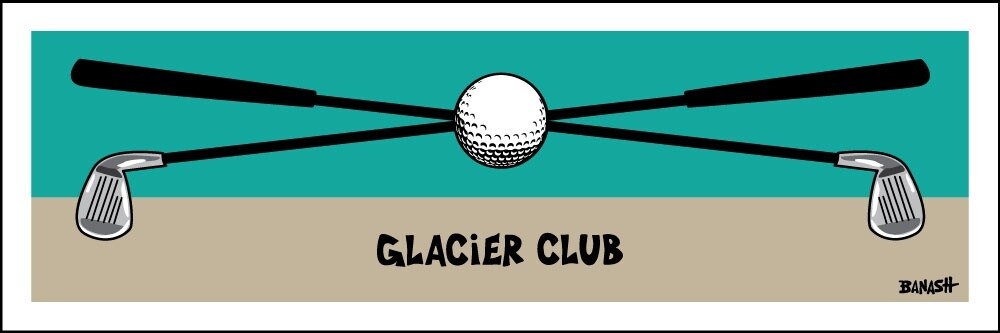 SIMPLE GOLF DAYZ CLUBS BALL GLACIER CLUB | CANVAS | ILLUSTRATION | 1:3 RATIO