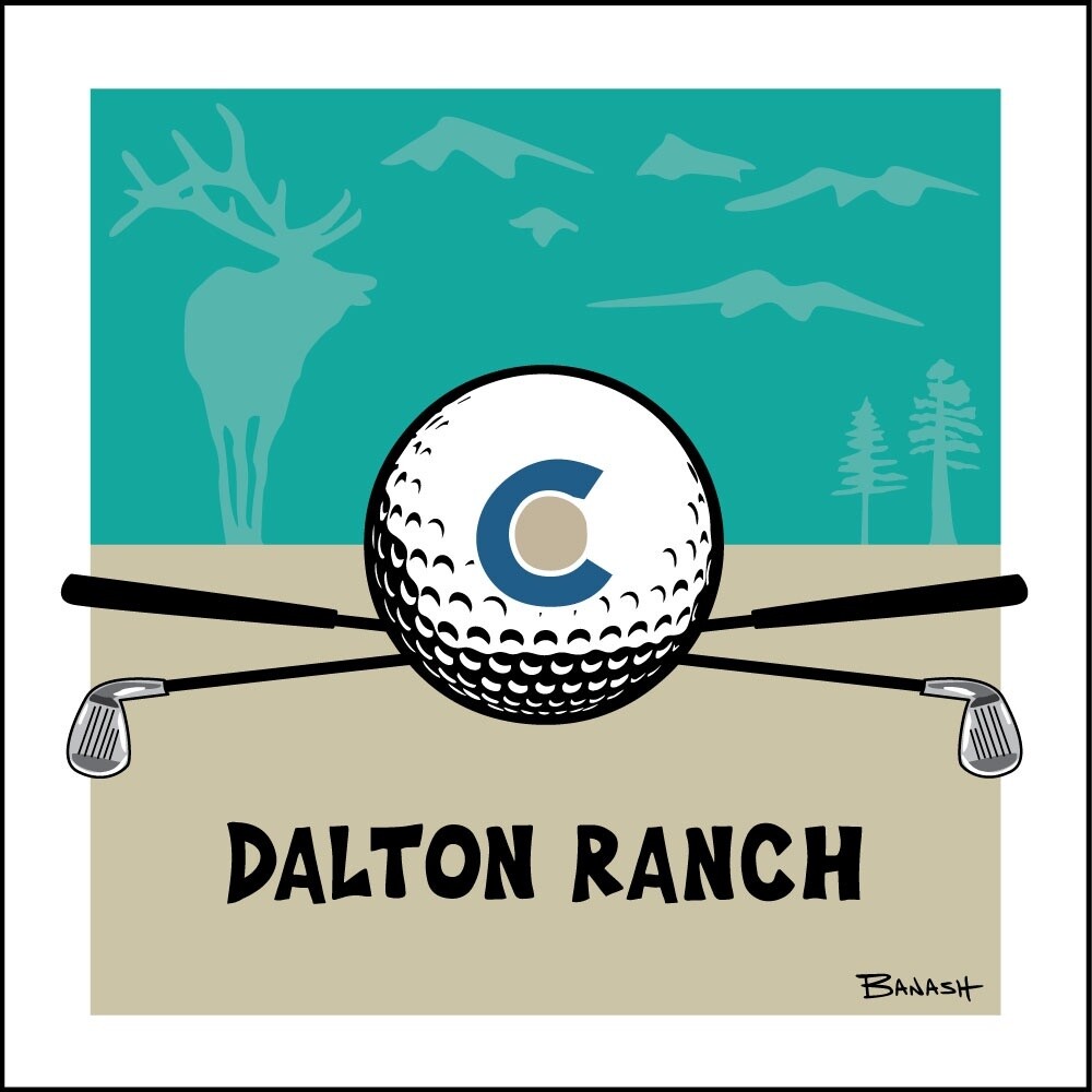 DALTON RANCH GOLF CLUB | LOOSE PRINT | ILLUSTRATION | 1:1 RATIO