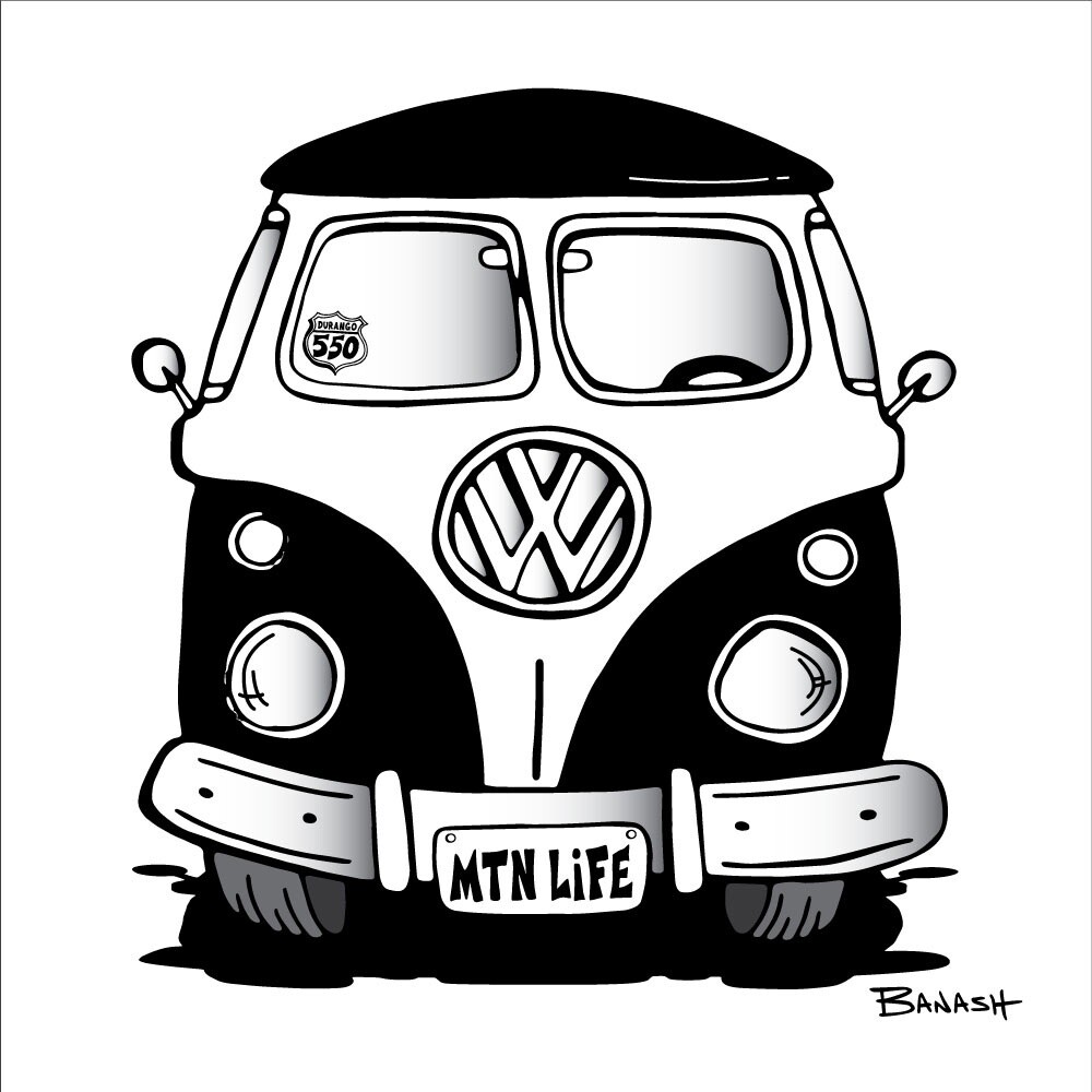 HWY 550 SIMPLE BUS MTN LIFE | LOOSE PRINT | ILLUSTRATION | 1:1 RATIO