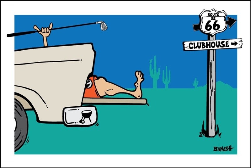 TAILGATE GOLF GREM ROUTE 66 | LOOSE PRINT | ILLUSTRATION | 2:3 RATIO