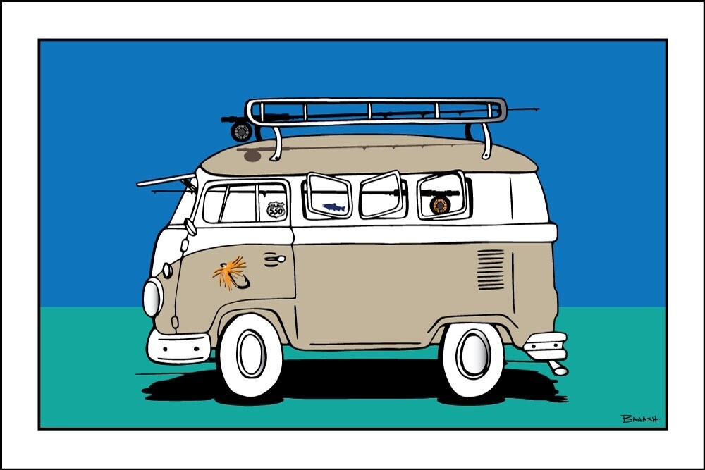 DURANGO FLY ROD BUS HWY 550 | CANVAS | ILLUSTRATION | 2:3 RATIO