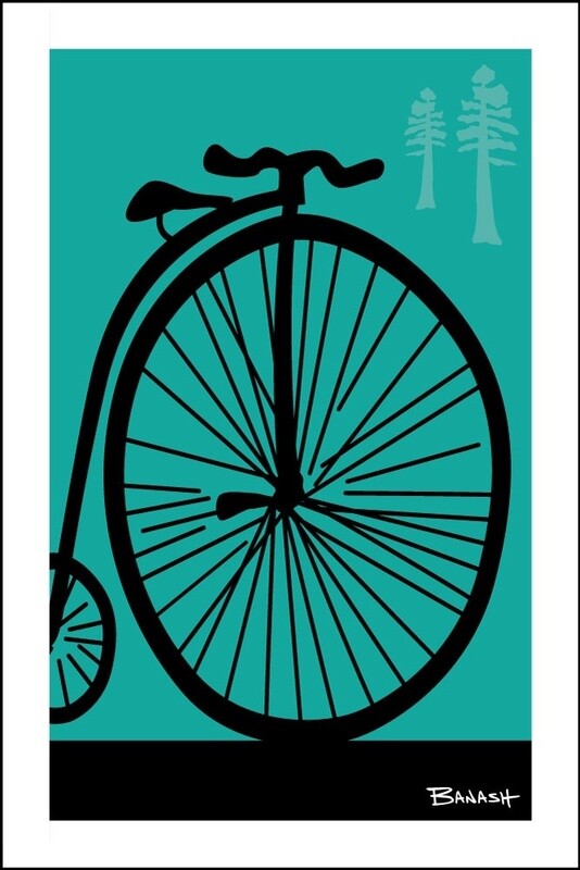 BIG WHEEL BIKE PINES . COLOR SERIES | CANVAS | ILLUSTRATION | 2:3 RATIO