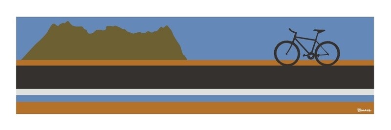 LA PLATAS MOUNTAIN BIKE DESERT LINES | CANVAS | 1:3 RATIO | LIFESTYLE | ILLUSTRATION