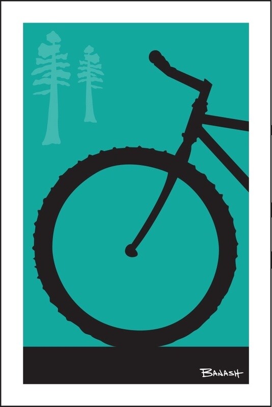 MOUNTAIN BIKE FRONT END PINES . COLOR SERIES | LOOSE PRINT | ILLUSTRATION | 2:3 RATIO