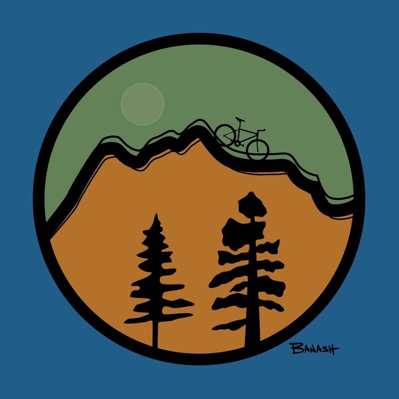 MOUNTAIN BIKE SAN JUAN RIDGE ROUND | LOOSE PRINT | ILLUSTRATION | 1:1 RATIO