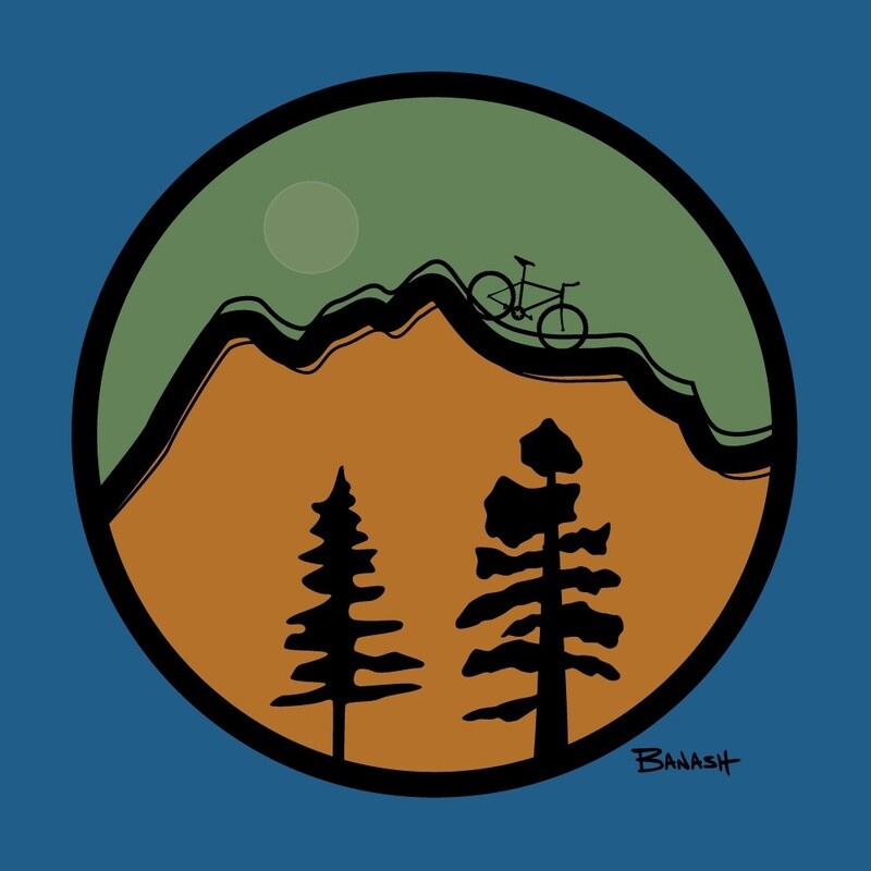 MOUNTAIN BIKE SAN JUAN RIDGE ROUND | CANVAS | ILLUSTRATION | 1:1 RATIO