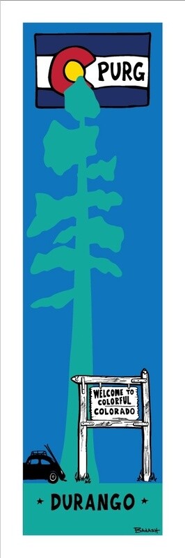 DURANGO WELCOME SKI BUG PURG CO LOGO | LOOSE PRINT | ILLUSTRATION | 1:3 RATIO