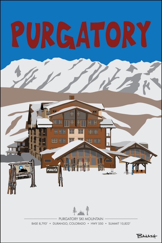 PURGATORY LODGE PEAKS | LOOSE PRINT | ILLUSTRATION | 2:3 RATIO