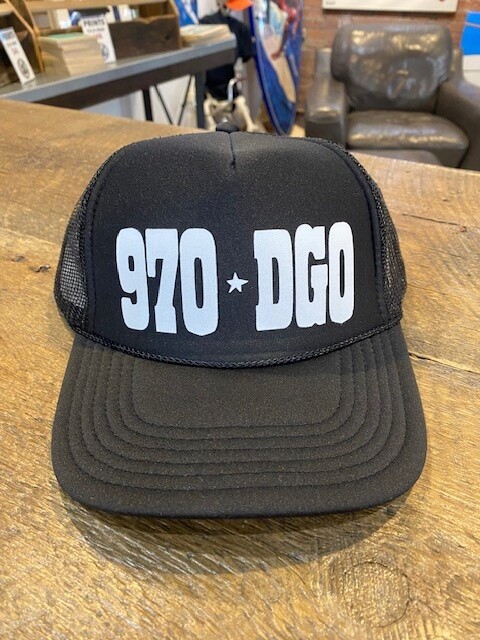 970 DGO | SCREEN PRINTED | FOAM MESH HAT, COLOR: BLACK | BLACK