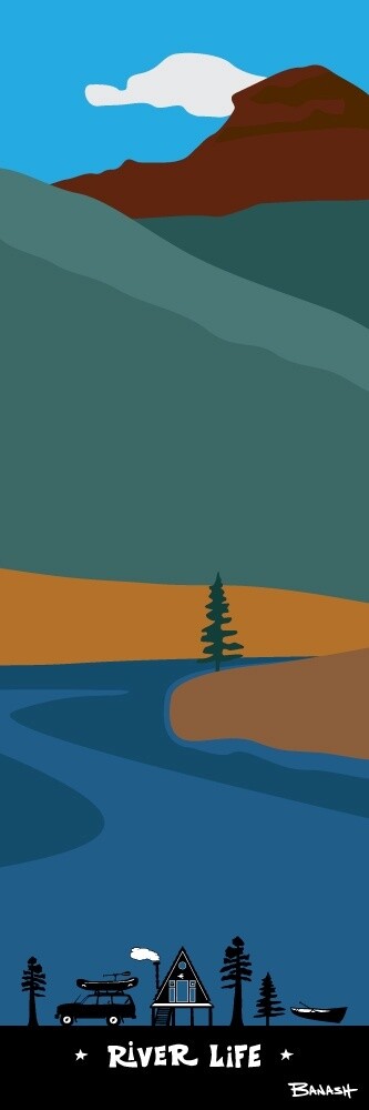 RIVER LIFE ANIMAS RIVER BEND ABOVE SMELTER RAPID PERINS PEAK LAND CRUISER | LOOSE PRINT | ILLUSTRATION | 1:3 RATIO