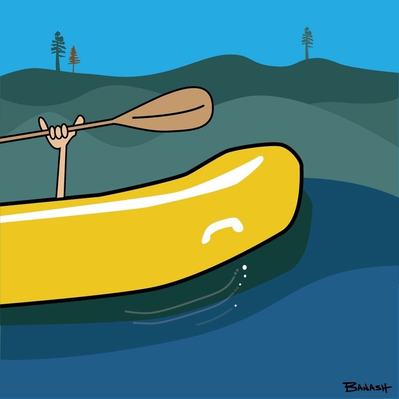RAFT GREM RIVER PINES | LOOSE PRINT | ILLUSTRATION | 1:1 RATIO