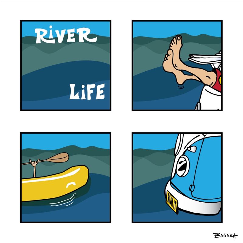 RIVER LIFE RAFT GREM SECTIONS | LOOSE PRINT | ILLUSTRATION | 1:1 RATIO