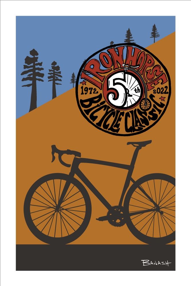 IRON HORSE 50TH ROAD BIKE WESTERN SLOPE | LOOSE PRINT | ILLUSTRATION | 2:3 RATIO