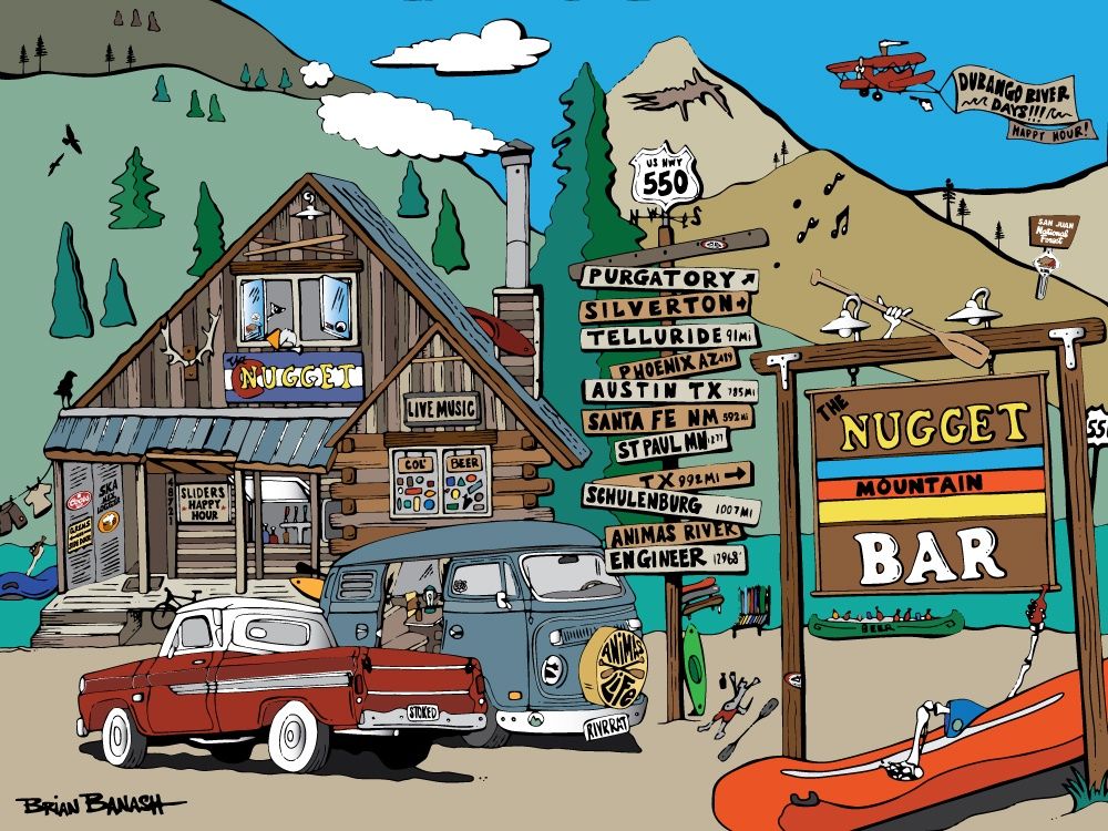 THE NUGGET BAR | CANVAS | ILLUSTRATION | 3:4 RATIO