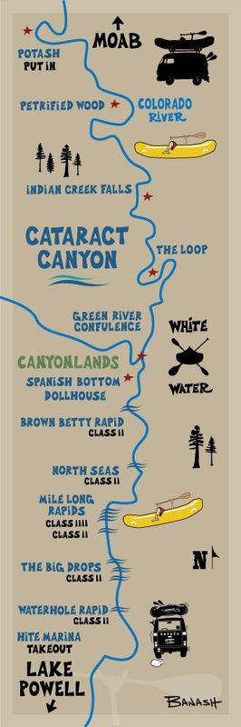 CATARACT CANYON RAPIDS | CANVAS | ILLUSTRATION | 1:3 RATIO