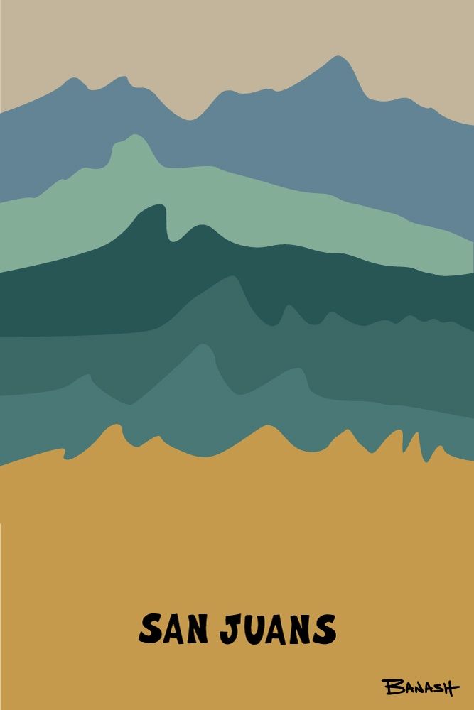SAN JUANS | LOOSE PRINT | ILLUSTRATION | 2:3 RATIO