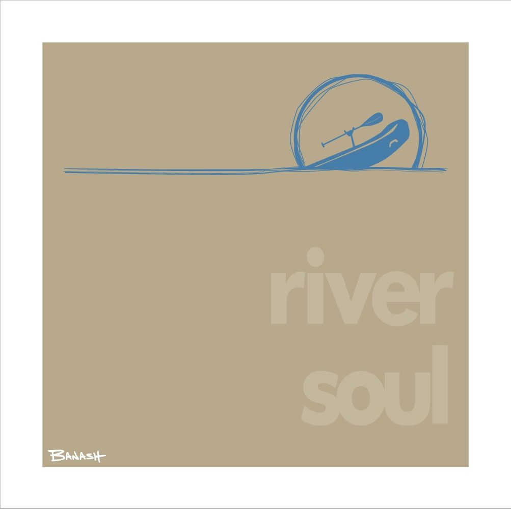 RIVER SOUL SUN RAFT GREM | LOOSE PRINT | ILLUSTRATION | 1:1 RATIO